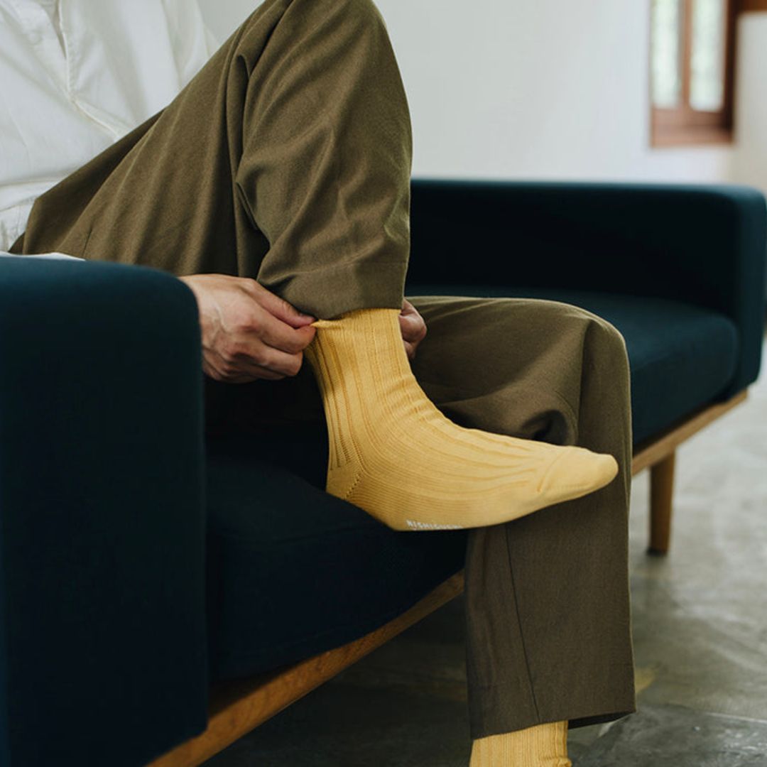 エジプトコットンリブソックス memeri