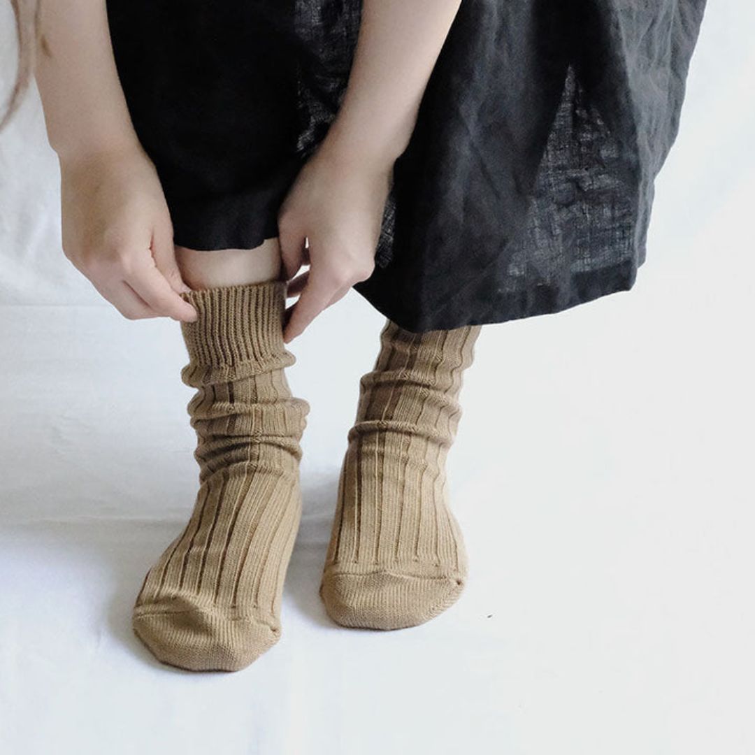 エジプトコットンリブソックス memeri