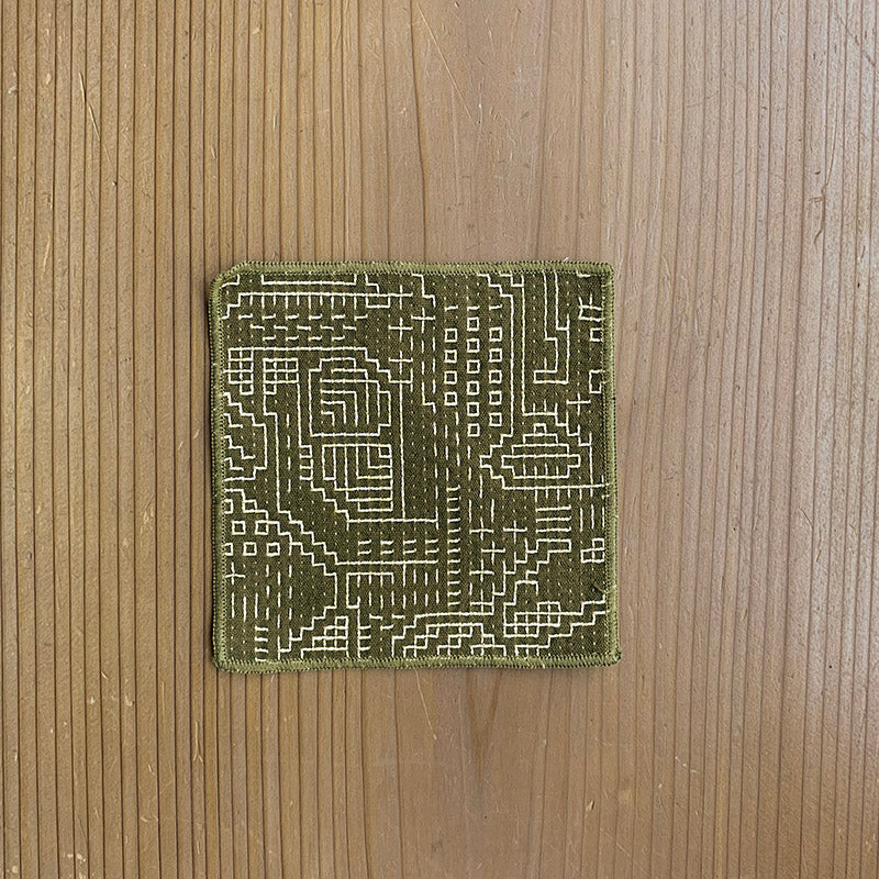 tenp02 福島の刺子織 コースター