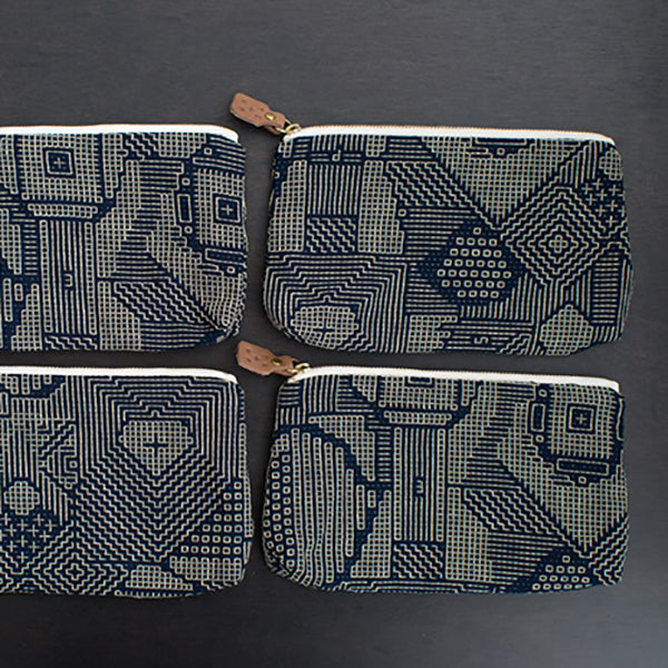 tenp02 福島の刺子織 ポーチ