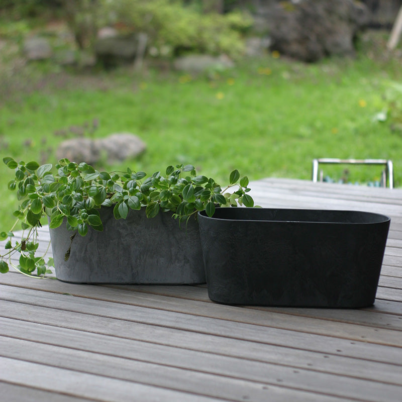 ART STONE CONTAINER ROUND