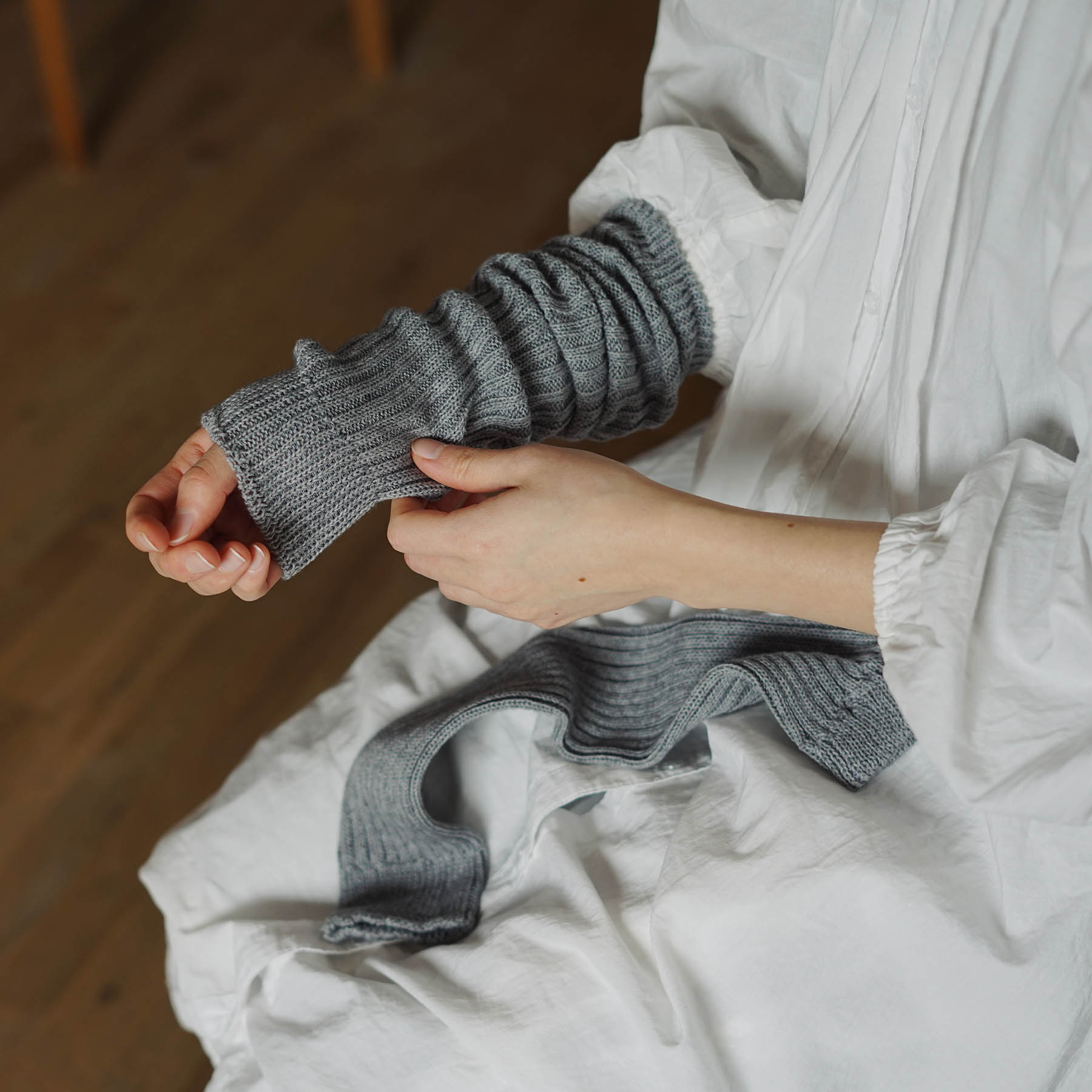 カシミヤコットンアーム&レッグウォーマー memeri