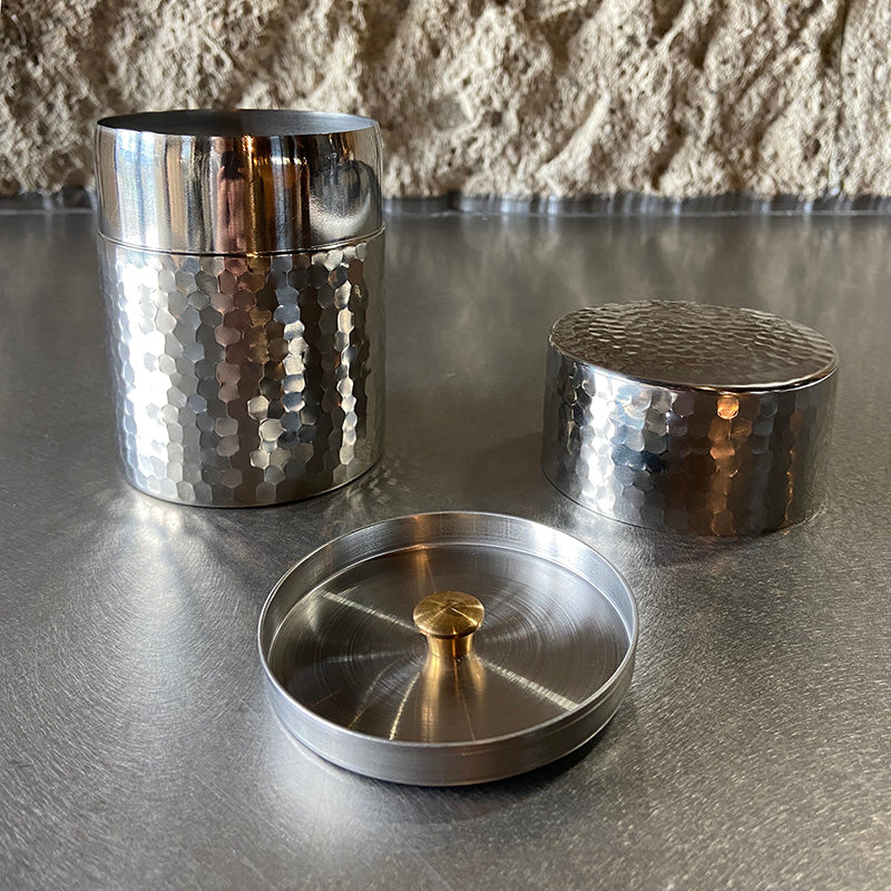 茶筒 鎚目