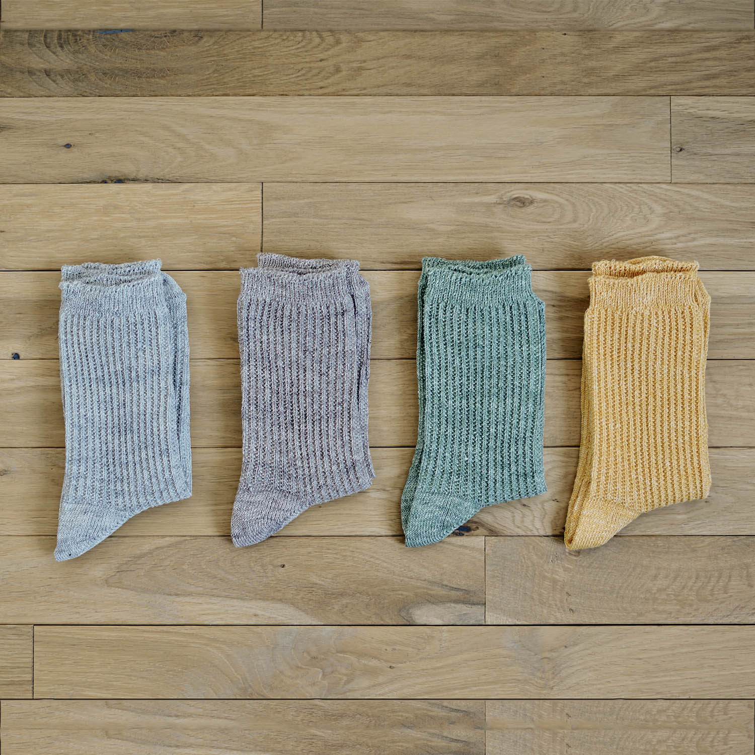 リネンリブソックス memeri