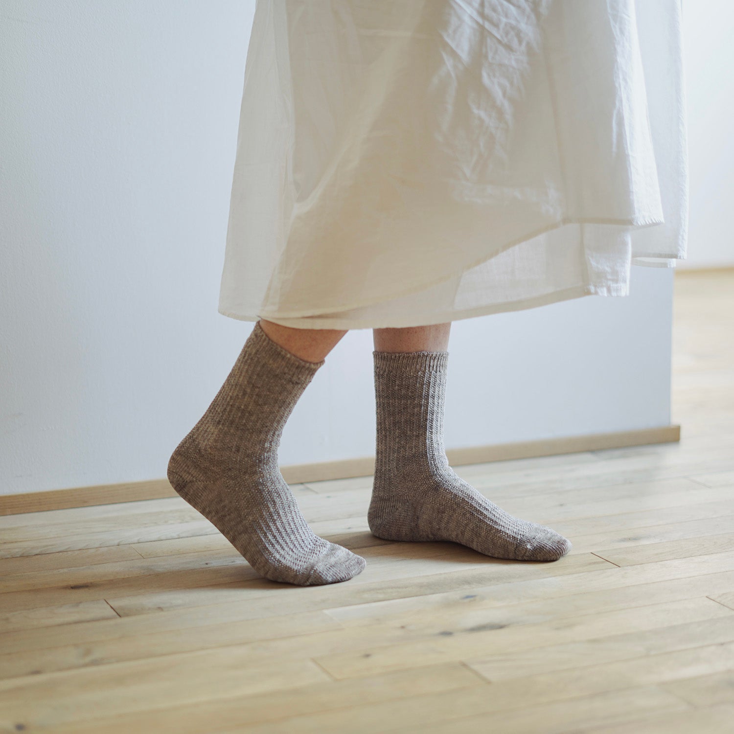 リネンリブソックス memeri