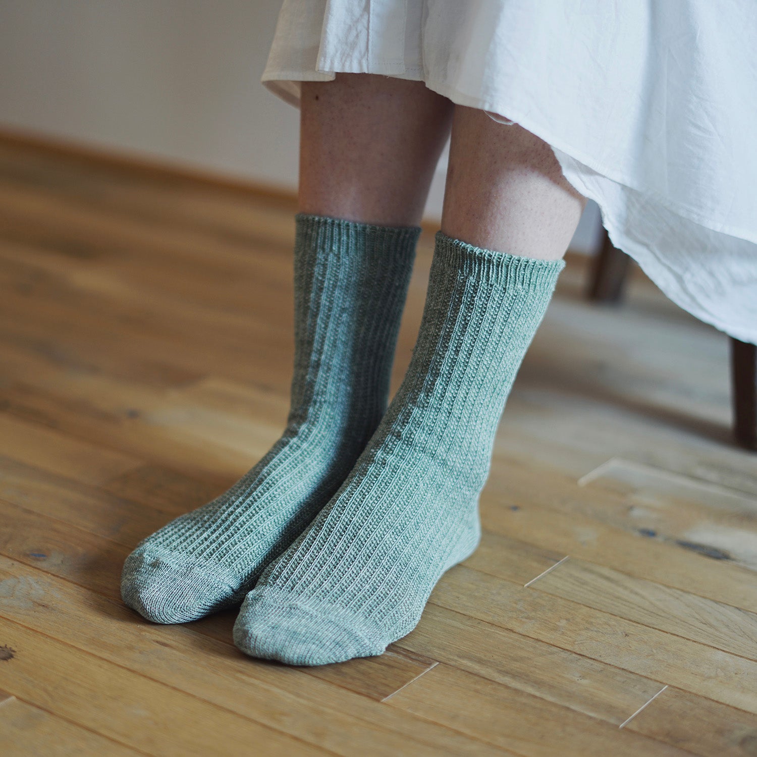 リネンリブソックス memeri