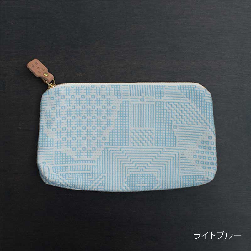 tenp02 福島の刺子織 ポーチ