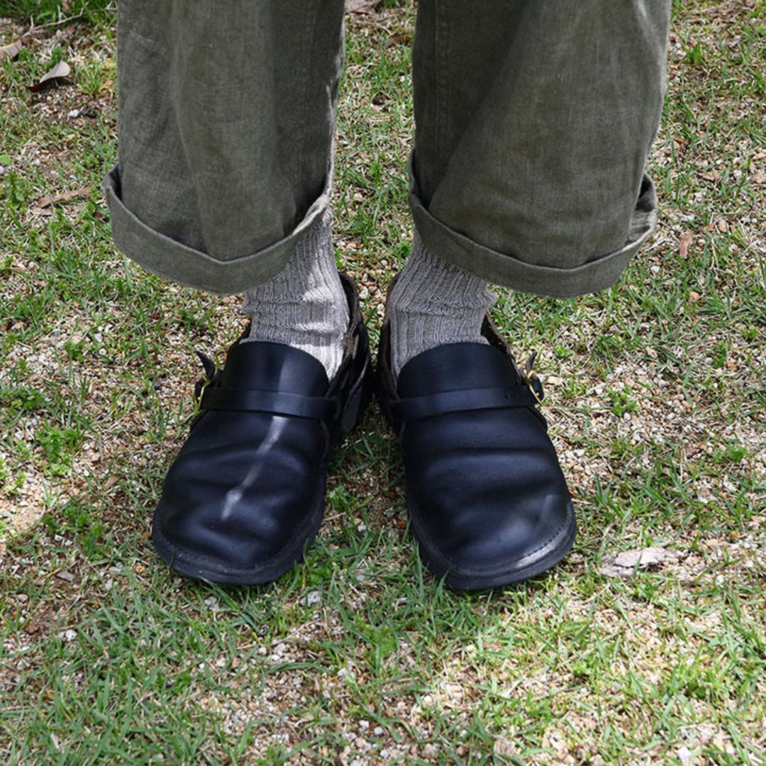 リネンリブソックス NISHIGUCHI KUTSUSHITA