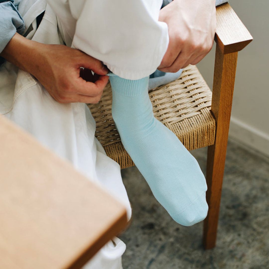 エジプトコットンプレーンソックス memeri